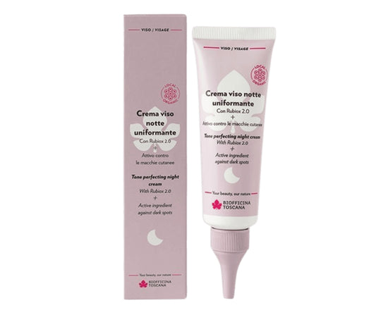 Crema viso notte uniformante contro le macchie cutanee con Rubiox® 2.0 +