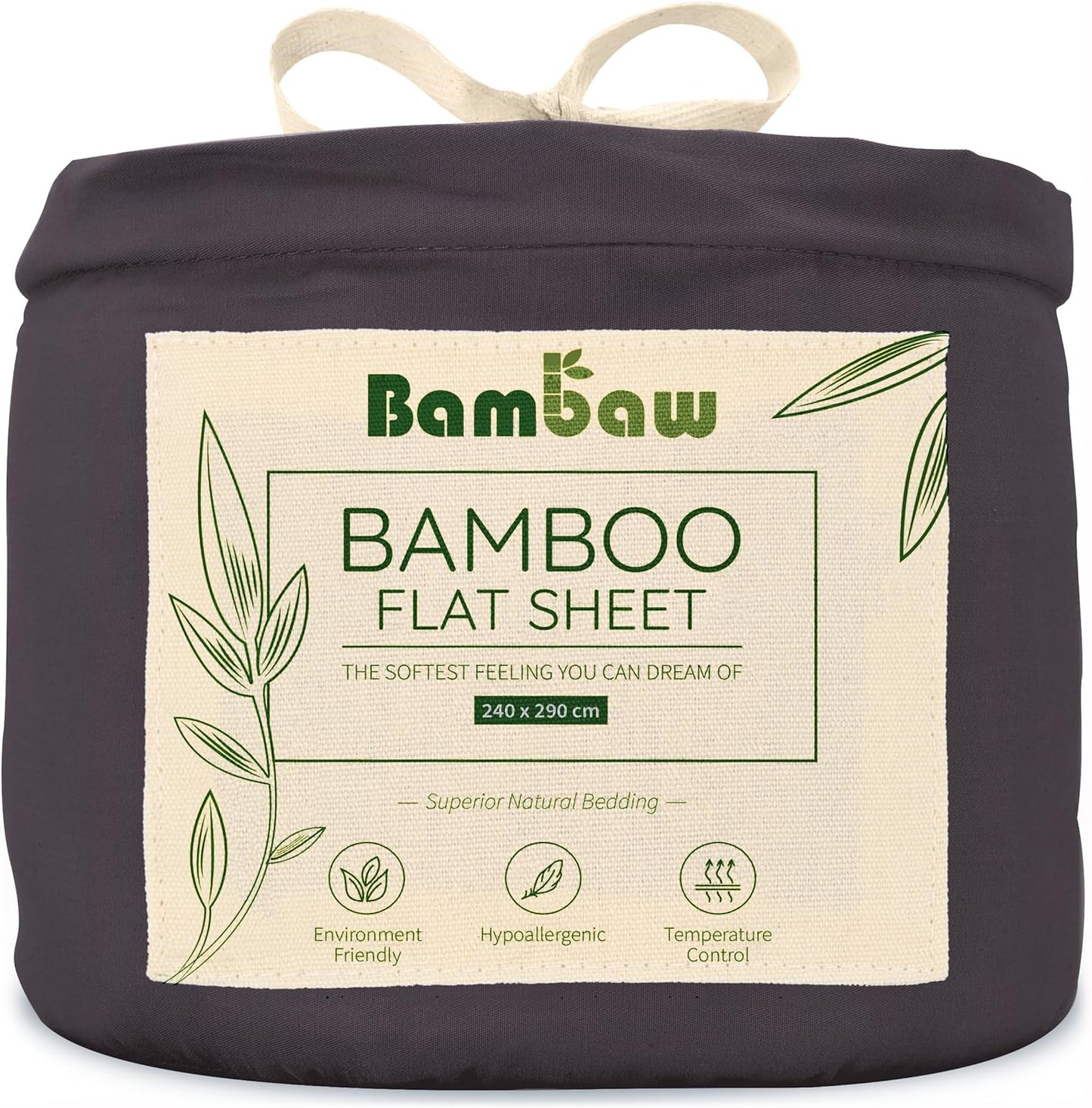 Bambus-Bettlaken - Anthrazit