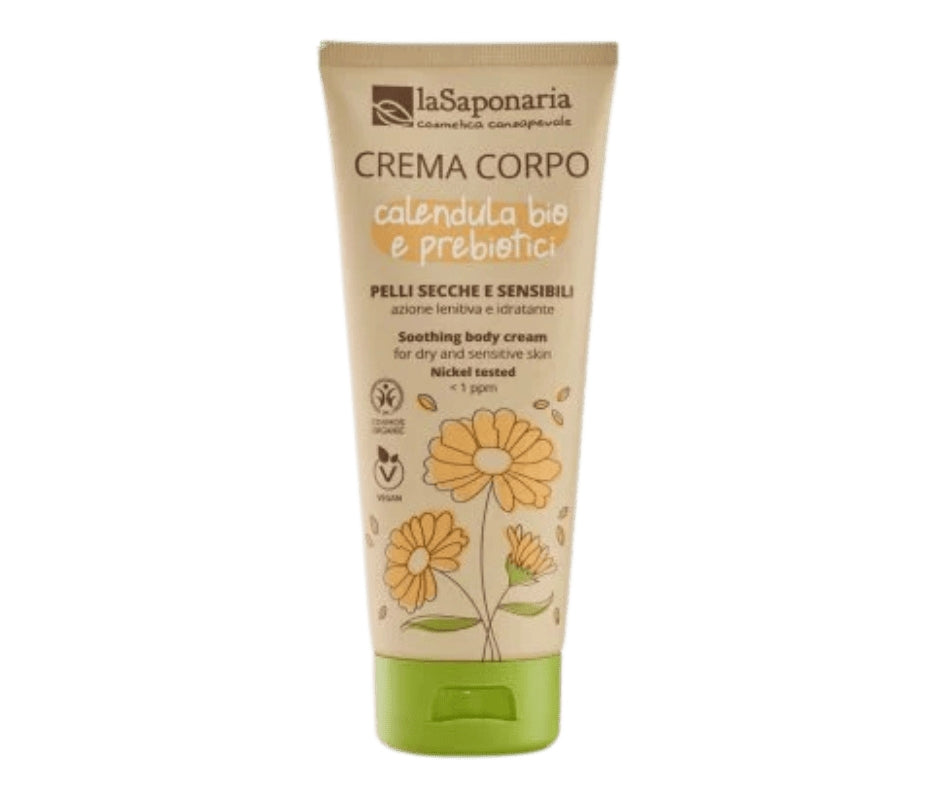 Crema corpo pelli secche e sensibili – Calendula Bio e Prebiotici