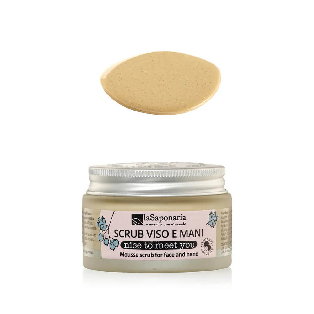 Freut mich, Sie kennenzulernen – Scrub Mousse Morbida Leggera per Viso e Mani