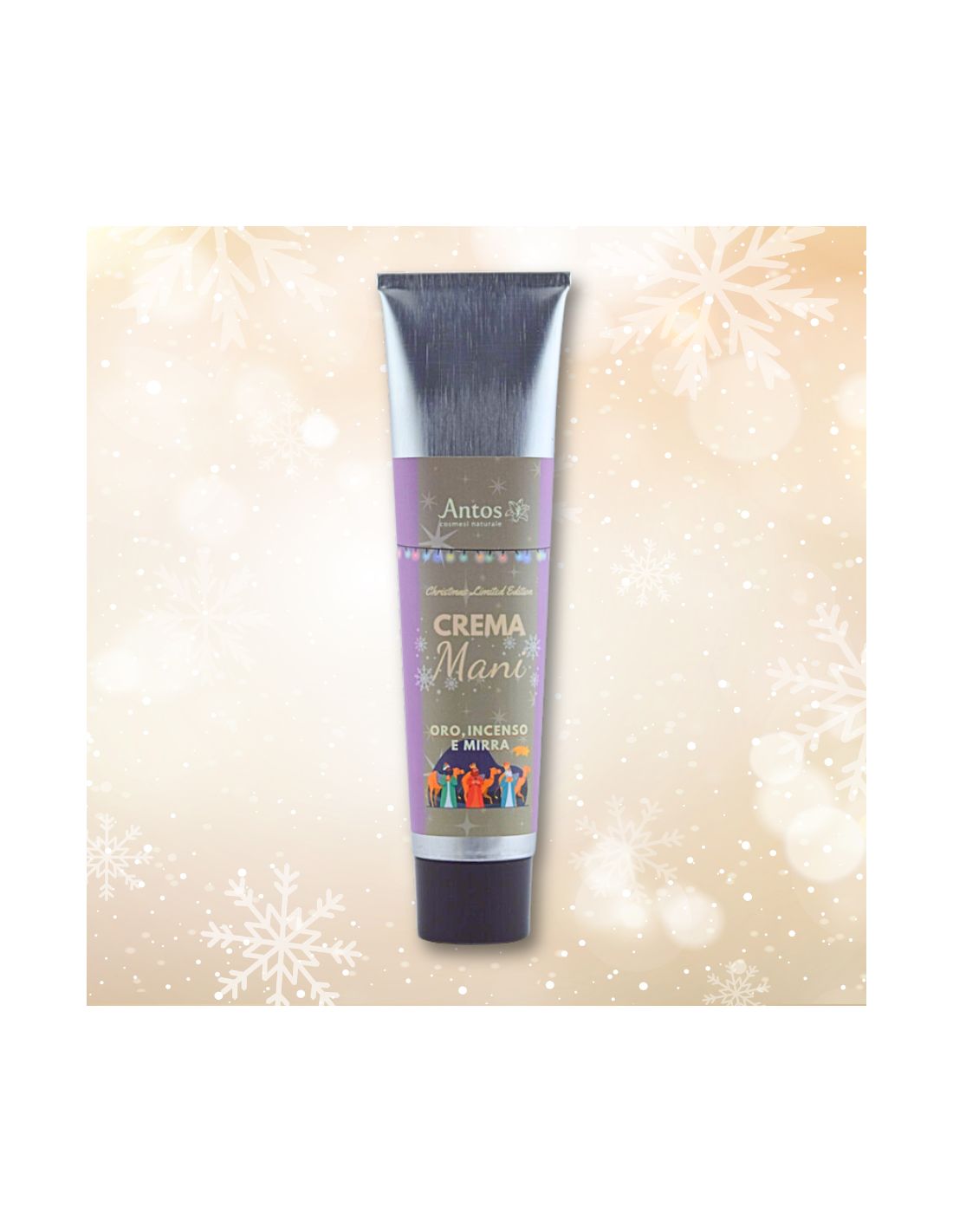 Handcreme mit Gold, Weihrauch und Myrrhe und Glitzer