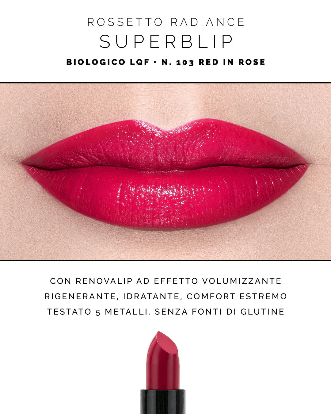 Lápiz labial Superb Lip - Rojo en rosa - Yumibio Espana