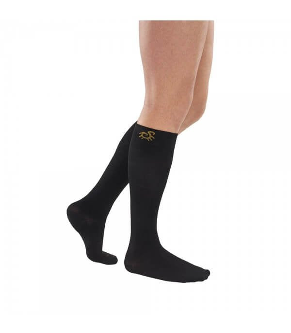 Gambaletto nero a compressione graduata con Bamboo Taglia 3L - Yumibio Espana