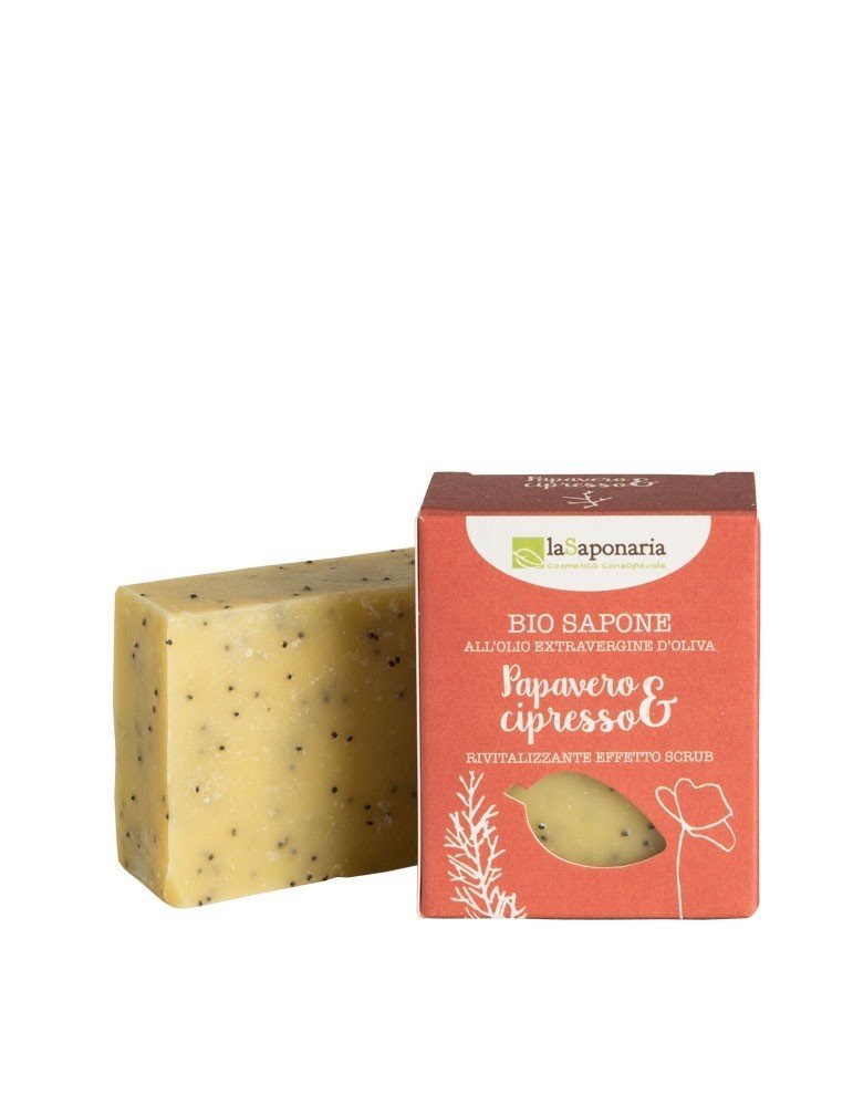 Jabón Bio con efecto Exfoliante de Amapola y Ciprés - Yumibio Espana