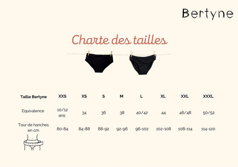 Slip Mestruale Nero - Taglia XXL - Yumibio Espana