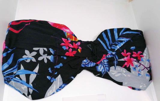 Fascia per Capelli - Nera con Fiori - Yumibio Espana