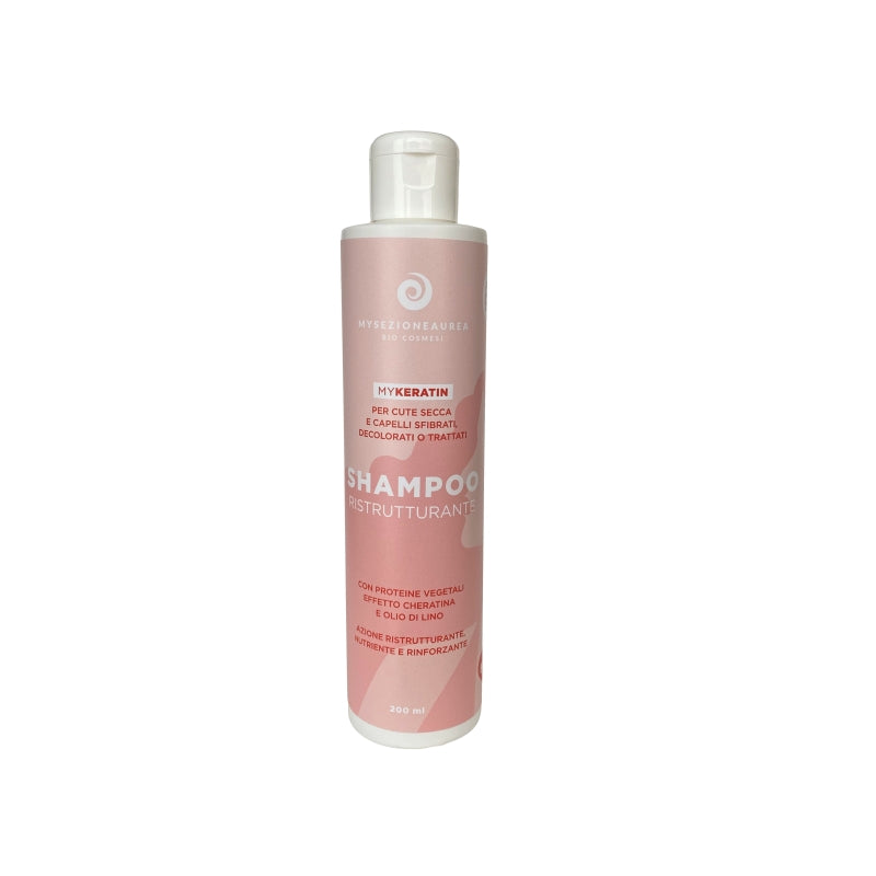 Restrukturierendes Shampoo für trockene Kopfhaut und brüchiges Haar, blondiert oder mit MY KERATIN behandelt