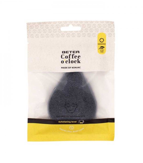 Coffee O' Clock - Esponja Limpiadora Facial Konjac con Café - Yumibio Espana