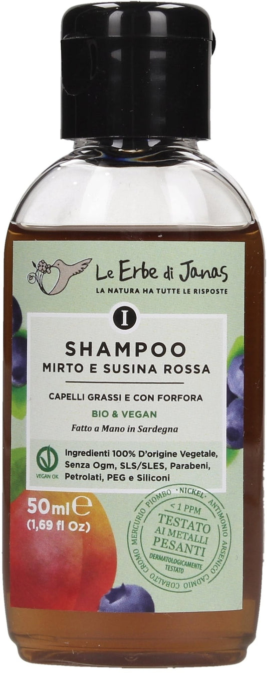 Mini Shampoo Antiforfora per Capelli Grassi con Mirto e Susina - Yumibio Espana