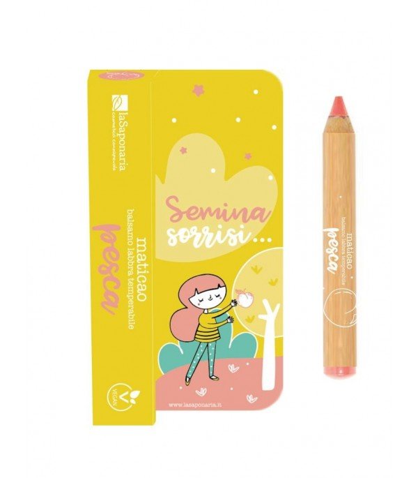 Maticao Melocotón - Bálsamo Labial Coloreado y Protector - Yumibio Espana