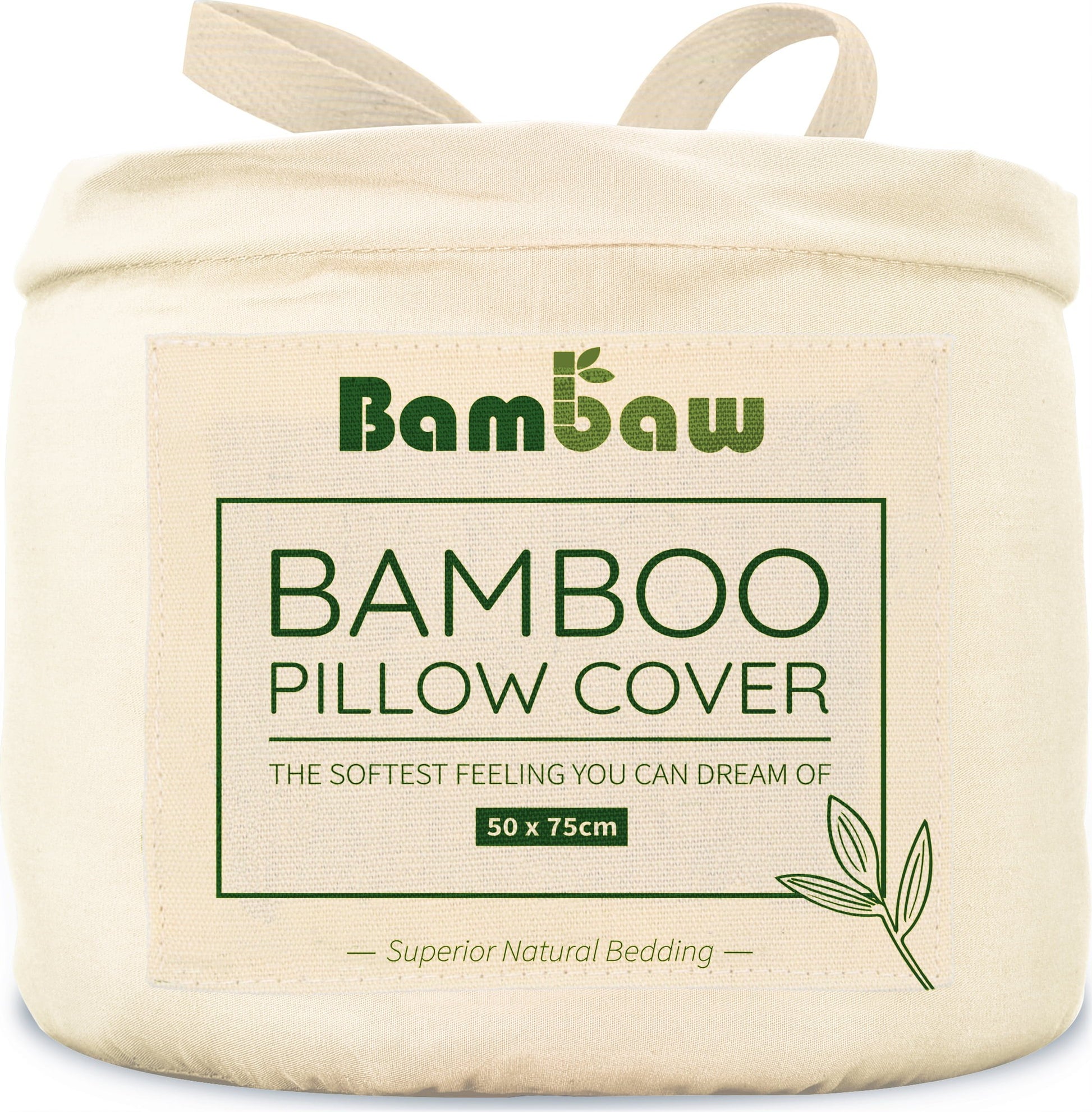 Coppia di Federe in Seta Vegana di Bambu Avorio - Yumibio Espana