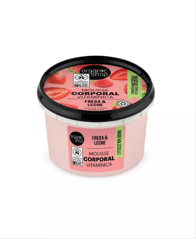 Mousse Corporal Hidratante Fresas y Leche - Yumibio Espana