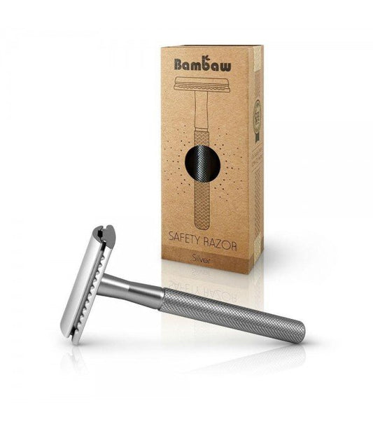 Maquinilla de afeitar de seguridad de metal - Plata - Yumibio Espana
