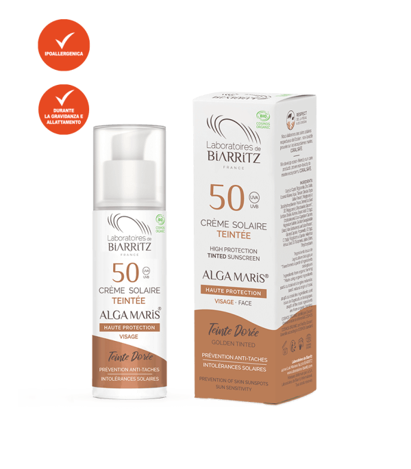 Crema Solare Colorata per il Viso SPF 50 - Dorée - Yumibio Espana
