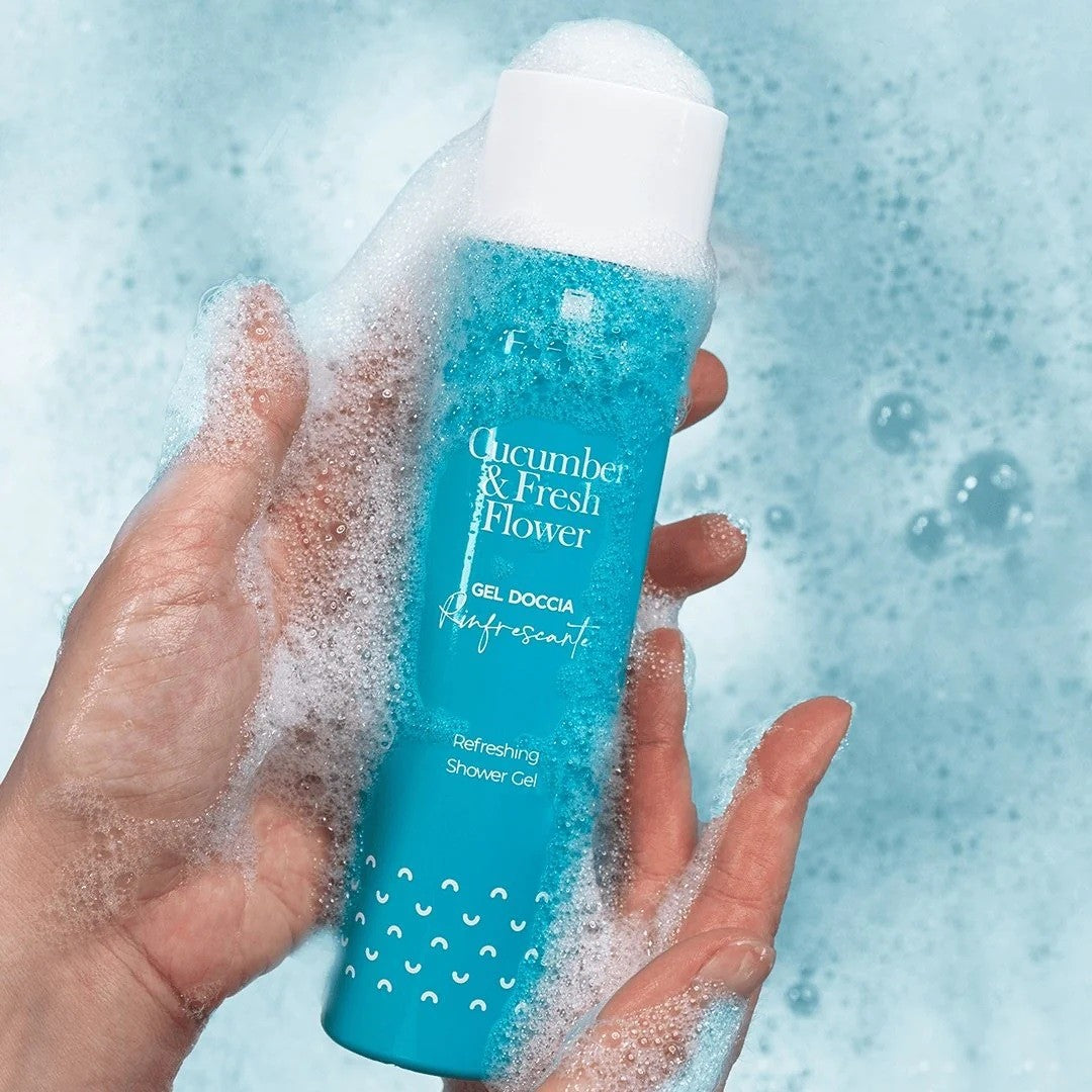 Gel de ducha refrescante de pepino y flores frescas - Yumibio Espana