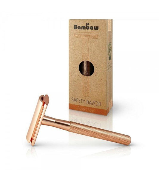 Maquinilla de afeitar de seguridad de metal - Oro rosa - Yumibio Espana