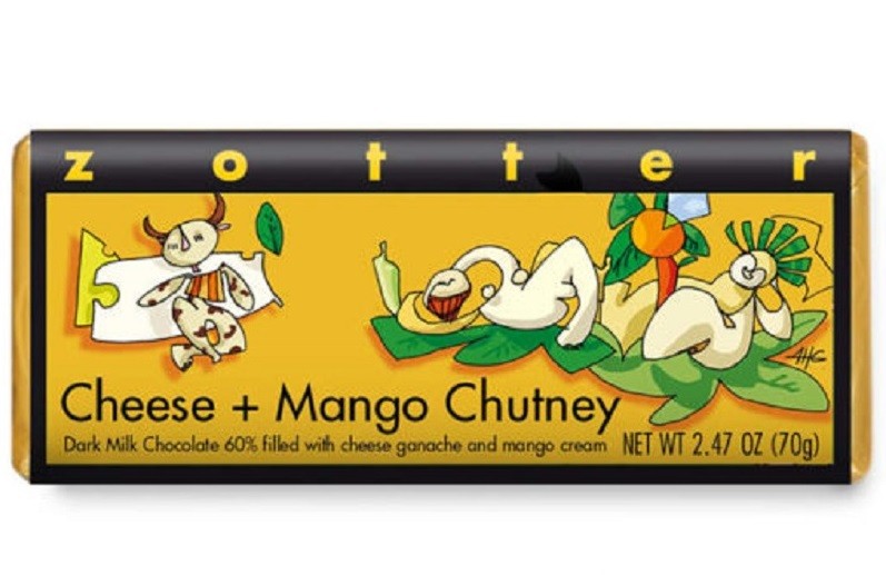 Snack de chocolate, queso y mango - Yumibio Espana